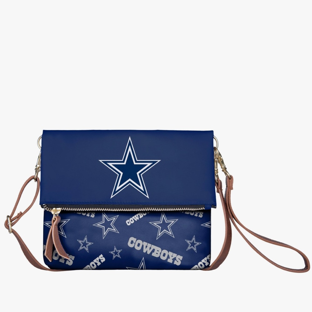 ⭐️ NWT Dallas Cowboys NFL Printed Collection Foldover Wristlet/Crossbody Bag